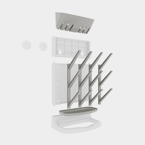 Countertop IEEK Baby Bottle Drying Rack,Space Saving Drying Rack for Baby Accessory & Pump Parts,Suction Cup Wall