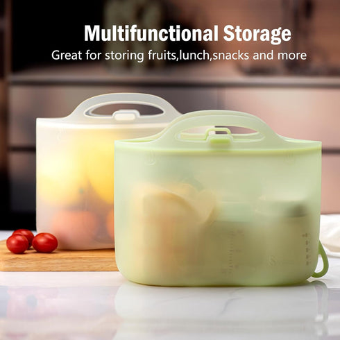sicyeast 2000ml Silicone Travel Bottle Sterilizer Bags | Microwave Steam Sterilizer Bags for Baby Bottles, Breast Pump