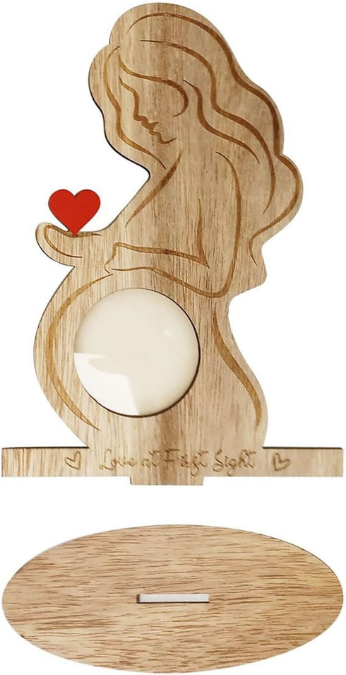 Generic Ultrasound Photo Frame In Wood Sonogram Picture Holder With Stylish Design, Pregnancy Announcements Keepsakes |