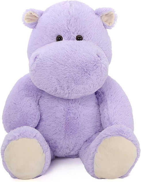 Giant Humongous Hippo Stuffed Animal 36", Oversized Plush, Soft Hug Cute Jumbo Hippo Toy Gift for Kids, Purple