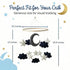 Handmade Crib Mobile - Blue Moon, Stars & White Clouds for Boys