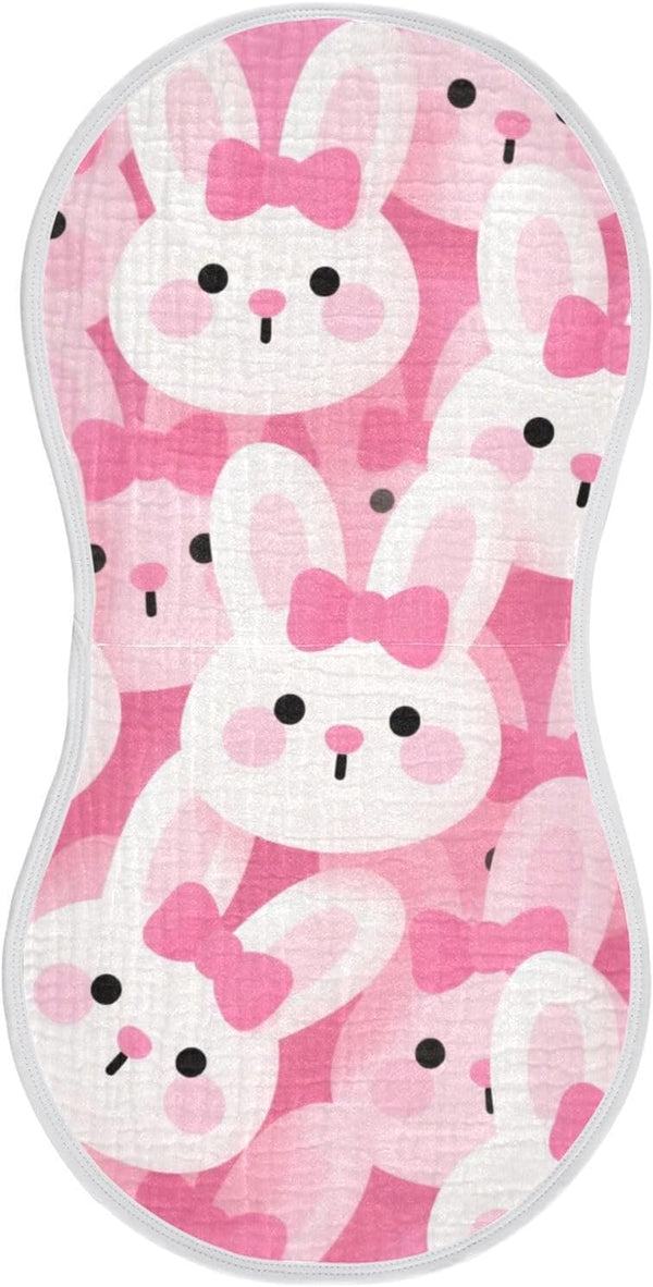 tplaotee Cartoon Cute Rabbit Pink Cotton Baby Burp Cloth Good Absorbent? Baby wash