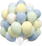 Blue and Green Balloons, Baby Shower Balloons 50Pcs 12 Inch Pastel Light