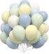 Blue and Green Balloons, Baby Shower Balloons 50Pcs 12 Inch Pastel Light