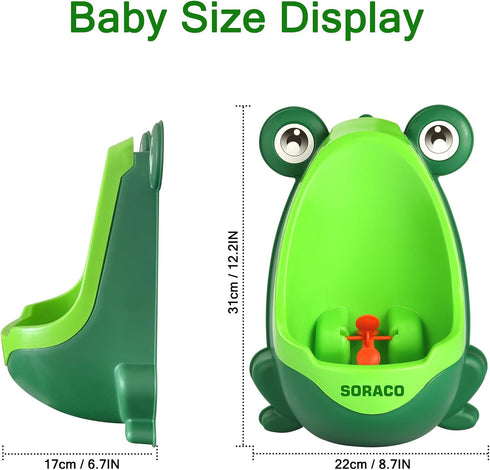 Cute Frog Potty Training Urinal for Boys - Green
