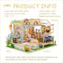 CUTEBEE Dollhouse Miniature with Furniture, DIY Wooden Kit Plus Dust Proof, Creative Room Idea