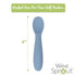 WeeSprout Baby Spoons for Self Feeding, 3 Pack Soft & Chew Proof Silicone Utensils for Little Hands