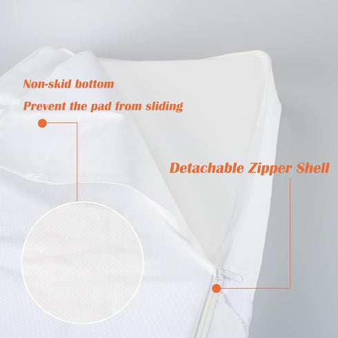 Baby Diaper Changing Table Pad with Waterproof Cover, Contour Changing Pad for Dresser Top 32”×16”