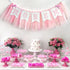 Derzhssg 1st Pink Bowknot One Birthday Highchair Banner - Girl Birthday High Chair Banner, Party Decoration Photo