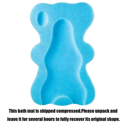Odor-Free Soft Sponge Bath Mat for Infants - Blue