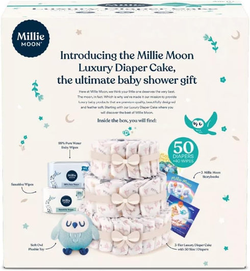 Generic 1-50 Count (1 Pack) Millie Moon Luxury Diaper Cake - Size