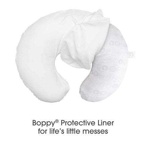 Boppy Original Nursing Pillow Liner, Bright White, Machine Washable and Wipeable, Extends Time Between Washes, Liner