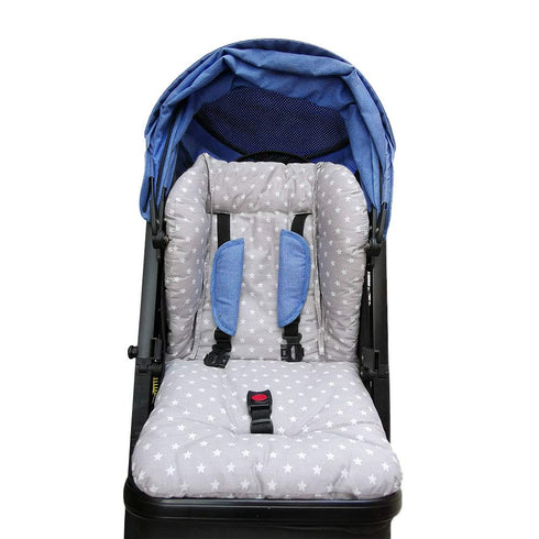 Baby High Chair Cushion Pad - Protective Liner Mat for Unisex Seating (Gray Star)