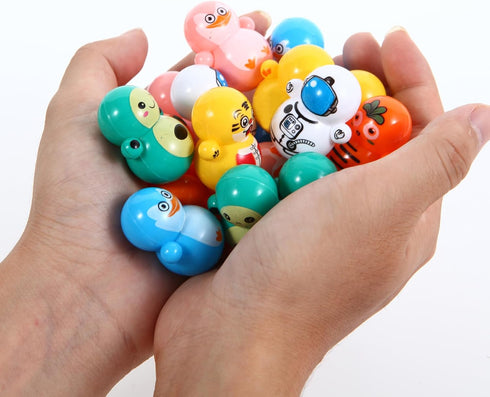 60pcs Mini Animal Tumbler Toy Set for Kids Party Favors, Roly-Poly Self-Righting Doll Tumbler Bulk Toys
