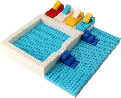 Feleph 2x4 Bricks Medium Azure, 320 Pieces Classic Building Kit, Basic Blocks Toy Accessories Compatible with Major