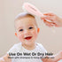 Baby Hair Brush - Soft Goat Bristles, Cradle Cap Brush for Infant, Toddler, Kids (Blush, Oval)