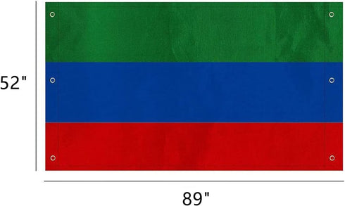 Swing Set Replacement Tarp, 52" x 89" Waterproof Canopy Cover for Kids Playground Roof, Outdoor Swing (Green&Blue&Red)