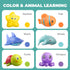 Hely Cancy Infant Bath Toys for 18 Months - No Hole Animal Bathtub Toys for Baby Bath Tub