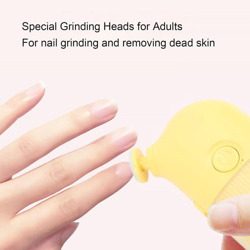 Rushbom Trimmer 6 Electric Nail Filer for Baby Nail Grooming Kit with Extra Replacement Tools USB Rechargeable Electric