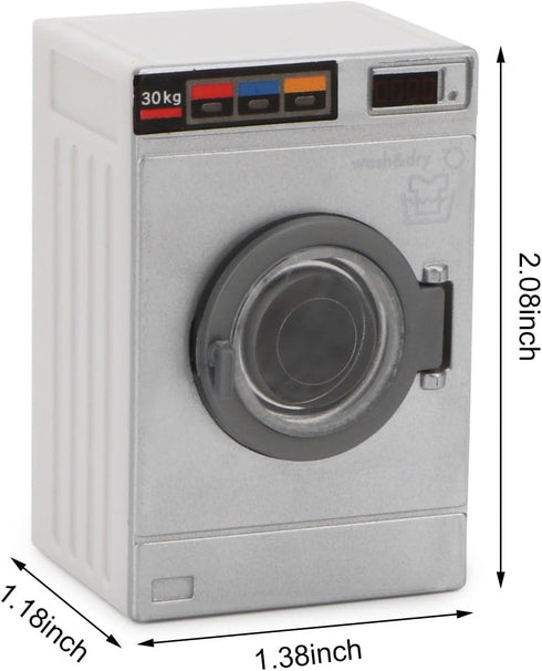 Miniature Dollhouse Washing Machine 1:12 Model, Openable Lid Laundry Appliance Decoration Accessories for Mini House