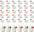 Pack of 36 Tiny Ducks, Little Plastic Mini Resin Ducks for Garden Decorations, Dollhouse Miniatures, Crafts
