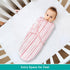 Biloban Swaddle Blankets for Baby Girl, 3-6 Months, Cotton Newborn Swaddle, Lovely Pink Print, 2 Pack