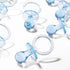 Pacifiers for Baby Shower Game, 36 Plastic Pacifiers for Decoration DIY, Large Size Baby Shower Props (Blue, 2.75 in)