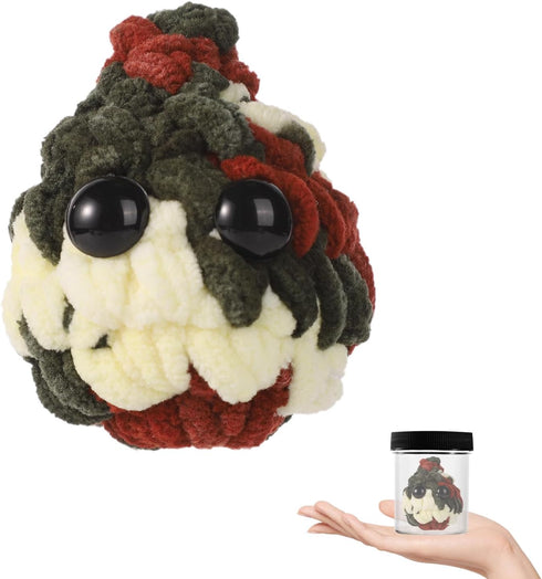 Adopt a Weed Nugget Plush, Positive Plush with Encouragement Cards & Plastic Jar for Desktop Ornaments