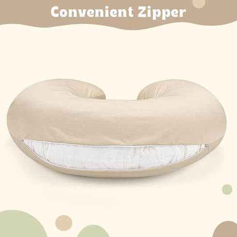 Hooyax Baby Muslin Nursing Pillow Cover and Waterproof Nursing Pillow Cover, Soft and Stretchy Feeding Nursing Covers