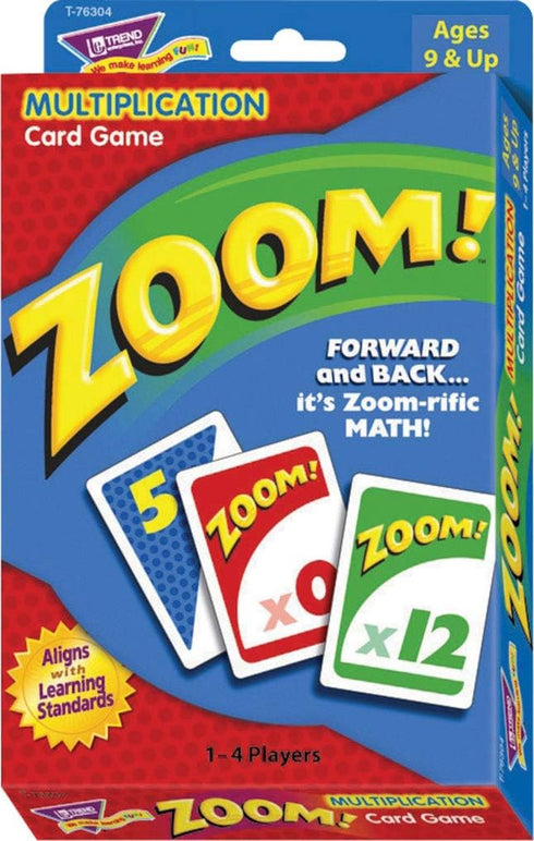 Trend Enterprises Zoom! Multiplication Card Game - 1 to 4 Players, Ages 9 and Up, Build Multiplication Skills
