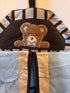 CribMATE Nursery Crib Diaper Stacker for Baby Boy Little Bear Diaper Organizer Hanging Bag