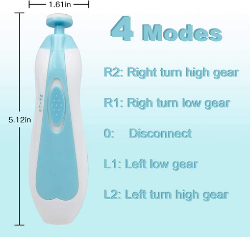 Baby Nail Trimmer File with Light, Safe Electric Nail Clippers Kit for Newborn Infant Toddler Kids Care