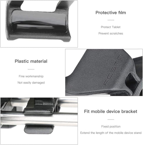 RCGEEK Cellphone Clip Mount Holder Kit for DJI Air 3 / Mini 3 Pro/Mini 2 / Air 2 2S / Mavic 3 Drone Controllers