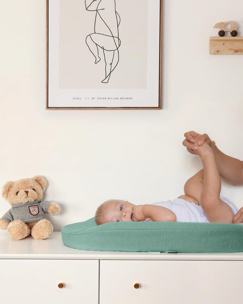 Blissful Diary Changing Pad Cover for Avocado Contoured Changing Pad, Ultra Soft for Baby Girls Boys - Sage Green