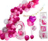 AULE Hot Pink and Pink Balloons, 12 inch, 60 Pcs Premium Latex Confetti Balloons for Party Decorations