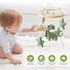 Ceecolia Soft Green Dinosaur Theme Baby Mobile for Crib, Simple Crib Bell for Boys and Girls,Handmade Felt Clouds