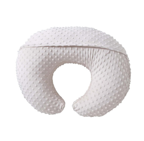 Nursing Pillow Cover, Plush Dot Breastfeeding Pillow Cases Slipcover Pillow Sham (Beige)