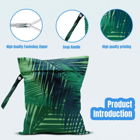 Summer Wet Dry Bag, Wet Bag for Swimsuit, Travel, Beach, Pool, Diapers, Dirty Yoga Gym Clothes, Makeup Bag, Vacation
