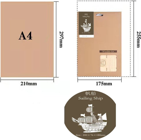 3D Wooden Puzzles for Adults, DIY Pirate Ship Model Kit and Room Decoration, Educational Desk Toys