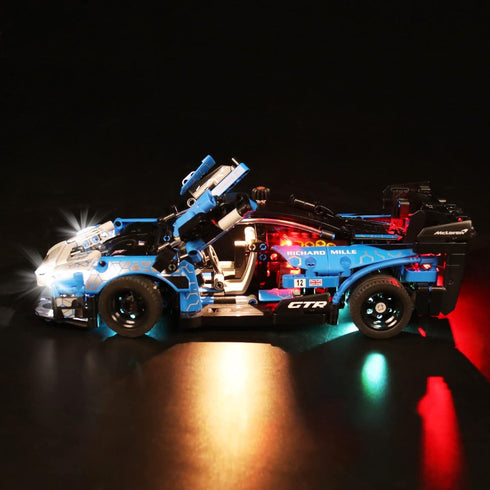 LED Lighting Kit Compatible with Lego 42123 McLaren Senna GTR Car Model - Lights Only, Remote Control Version