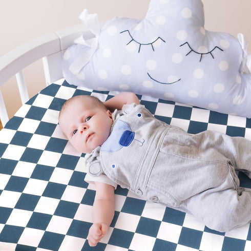 FIGEPO 4 Pack Checkered Bassinet Sheets Neutral Breathable Fitted Baby Sheets Nursery Sheets for Baby Boys or Girls