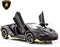 BDTCTK 1:32 Lambo LP770 Car Model Toy - Child Sound and Light Pull Back Car for Kids Gift (Black)