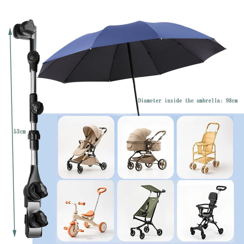 Toega Parasol,360 Baby Stroller Adjustable Mount, Waterproof,Umbrella for Stroller Sunshade for All Kinds of Strollers