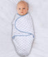 The Peanutshell Baby Swaddle Blankets - Set of 3, Soft Cotton Sleep Sack for Newborns, Blue Dinosaur
