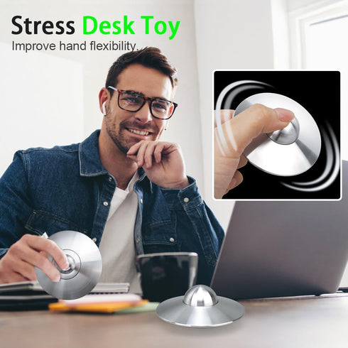UFO Fidget Spinner Toy for Kids Adults, Alloy Metal Spaceship Finger Hand Spinner, Cool Desk Gadget Decoration