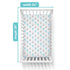 TL Care 100% Natural Cotton Fitted Mini Crib Sheet, Aqua Whale, 38" x 24", Soft & Breathable, Fits Pack N Play