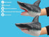 Gemini&Genius Shark Hand Puppet for Kids - Realistic Great White Shark Swimming Pool Beach Bathing Toy