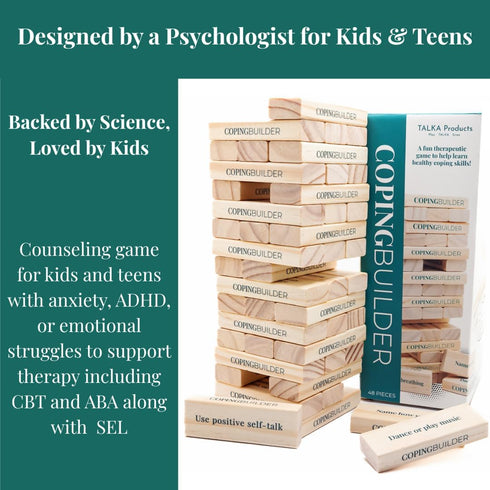 Coping Builder - Coping Skills Games for Kids & Teens, SEL Tool for Elementary Students, Counseling & Therapy Game