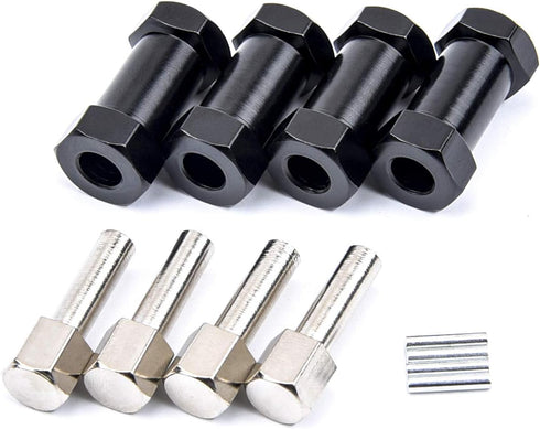 Readytosky 12mm Wheel Hub Hex Spacer, 25mm Offset Extension Drive Adapter for 1/10 Traxxas Rustler