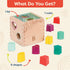 B. toys Wonder Cube, Developmental Toy Wooden Shape Sorter for Toddlers, Kids 18 Months +